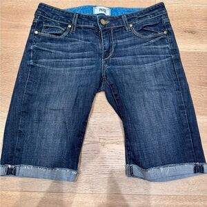 PAIGE Dark Blue Jean Shorts